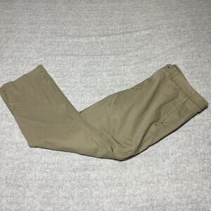LL Bean Pants Mens Tag 34x29 Actual 35x29 Brown Stretch Classic Fit Khaki Chino